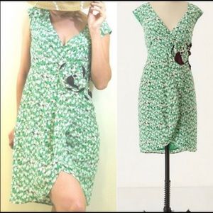 Anthropologie Moulinette Soeurs silk dress tulip floral print women’s size 6